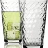 Circleware Chevron Huge Glassware Highball Tumbler Drinking Glasses