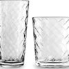 Circleware Chevron Huge Glassware Highball Tumbler Drinking Glasses
