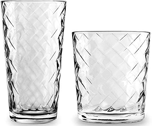 Circleware Chevron Huge Glassware Highball Tumbler Drinking Glasses