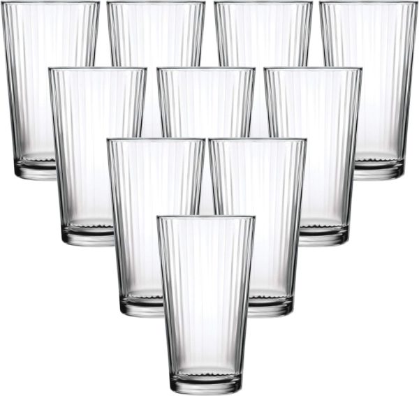 Circleware_Hill_Street_Huge_Set_of_10_Highball_Tumbler_Drinking_Glasses_ Hill Street Huge Set of 10 Highball Tumbler Drinking Glasses