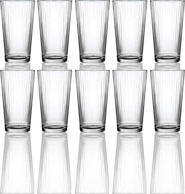 Circleware_Hill_Street_Huge_Set_of_10_Highball_Tumbler_Drinking_Glasses_15.75_oz Hill Street Huge Set of 10 Highball Tumbler Drinking Glasses