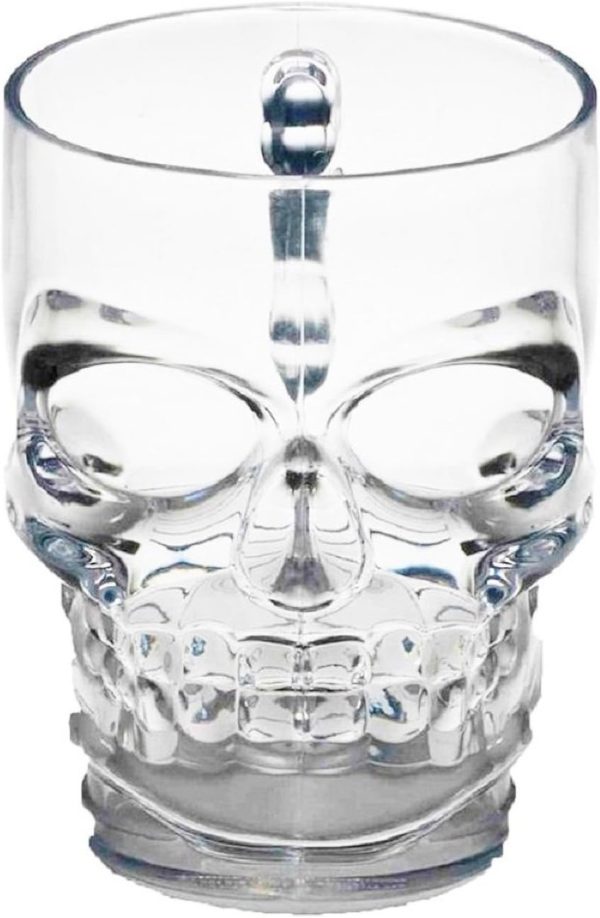 Circleware_Skull_Face_Beer_Mug_Drinking_Glasses_with_Handle_Set _2_ Skull Face Beer Mug Drinking Glasses with Handle set of 2pcs
