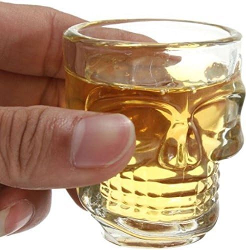 Circleware_Skull_Face_Heavy_Base_Whiskey_Shot Glasses_1 Circleware Skull Face Heavy Base Whiskey Shot Glasses Set of 6 pcs