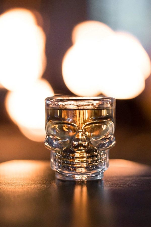 Circleware_Skull_Face_Heavy_Base_Whiskey_Shot Glasses,_Set_ Circleware Skull Face Heavy Base Whiskey Shot Glasses Set of 6 pcs