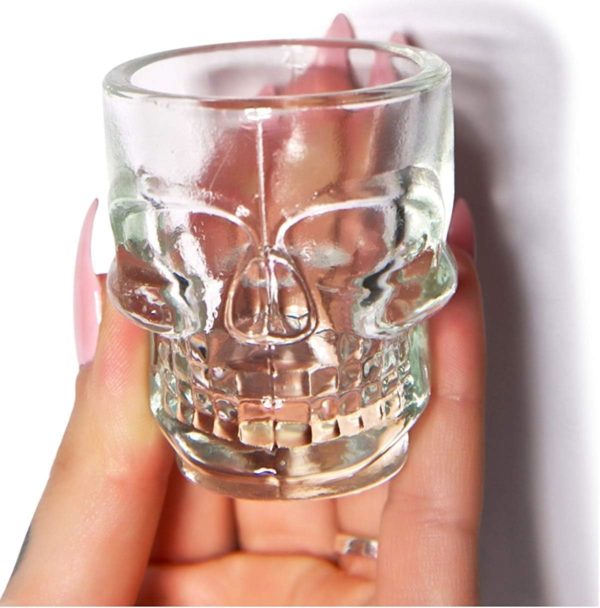 Circleware_Skull_Face_Heavy_Base_Whiskey_Shot Glasses,_Set_of Circleware Skull Face Heavy Base Whiskey Shot Glasses Set of 6 pcs