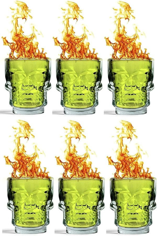 Circleware_Skull_Face_Heavy_Base_Whiskey_Shot Glasses,_Set_of_6 Circleware Skull Face Heavy Base Whiskey Shot Glasses Set of 6 pcs