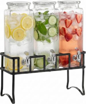 Circleware Triple Chalkboard Beverage Dispensers