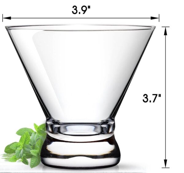 Circleware stemless martini glasses